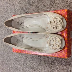 Tory Burch Sally 2 white tumbled leather 8.5
